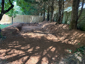 Photo de galerie - Terassement d’un future terrain de pétanque encaisser à partir du niveau 0 déterminer par le client, du terrain naturel 