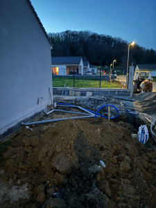 Photo de galerie - Réalisé d’un assainissement avec mise en attente pour un agrandissement 