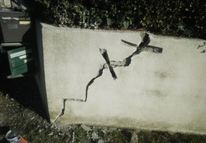 Photo de galerie - Reprise de fissure sur un mur avec agrafe