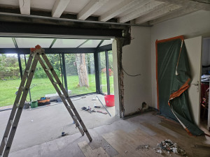 Photo de galerie - Habillage placo IPN + murs, bandes et enduits