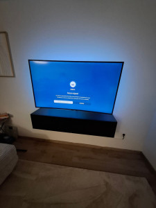 Photo de galerie - Montage meuble tv  et accrochage au mur , accrochage mural tv 