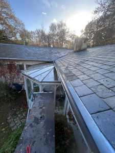 Photo de galerie - Rénovation d’une bande d’égout en zinc 