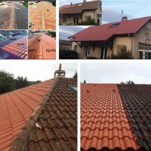 Photo de galerie - Réalisation Nettoyage + résine colorée étanchéité