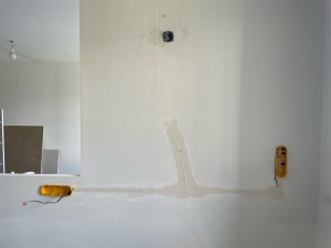 Photo de galerie - Pose de MAP, Rebouchage enduit.