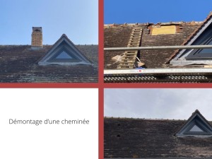 Photo de galerie - Démontage d’une cheminée 