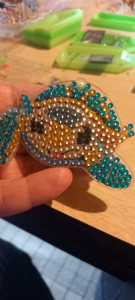 Photo de galerie - Broderie tortue porte clef 