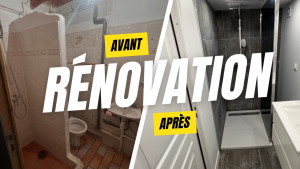 Photo de galerie - Rénovation salle de bain - agrandissement - plomberie- carrelage - placo - peinture 