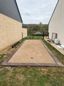 Photo de galerie - Création de terrain de pétanque 