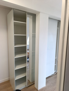 Photo de galerie - Montage armoire coulissante 