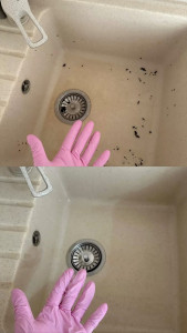 Photo de galerie - Evier avant / après