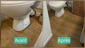 Photo de galerie - Réparation sol PVC adhésif 