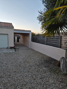 Photo de galerie - Creation carport mise en peinture muret