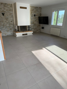Photo de galerie - Remplacement d’un parquet par du carrelage 60x60