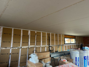 Photo de galerie - Doublage laine de verre 140 scotchée 