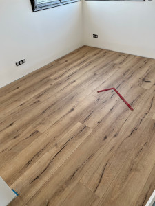 Photo de galerie - Pose parquet chambre 