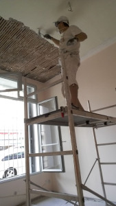 Photo de galerie - Rénovation plafond ancien en placo.