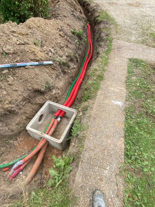 Photo de galerie - Pose nouveau regard sur nouvelle installation électrique 