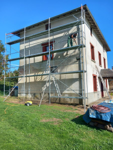 Photo de galerie - Nettoyage des façade avant peinture 
