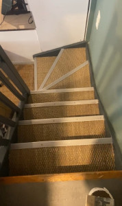 Photo de galerie - Pose revêtement d’escalier 