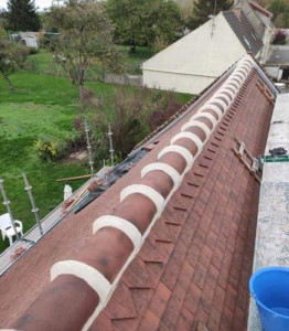Photo de galerie - Rénovation de toiture comprenant un faîtage à crête.