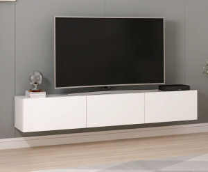 Photo de galerie - Pose d'un meuble tv suspendu 