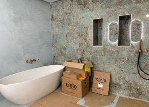 Photo de galerie - Rénovation complète salle de bain dans vielle bâtisse.