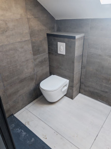Photo de galerie - Pose Wc suspendu + finition carrelage 