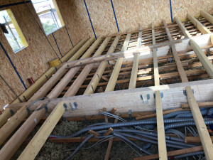 Photo de galerie - Renovation de plancher bois et pose de panneaux OSB 