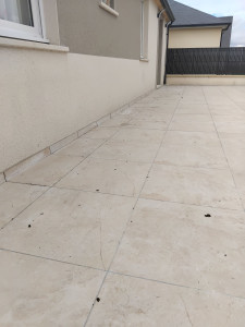 Photo de galerie - Réalisation terrasse carrelée 