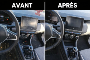 Photo de galerie - Avant / Après nettoyage intérieur
Tableau de bord, console centrale et sols nettoyés en profondeur.