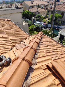 Photo de galerie - Réfection aretier avec pose de closoir ventilé et nettoyage gouttière 