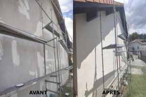 Photo de galerie - Avant après façade maison