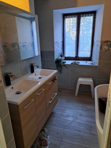 Photo de galerie - Réalisation d'une sdb clef en main.
