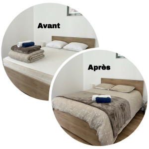 Photo de galerie - Transformation de la chambre : de l'état d'usage à un ordre et une propreté totale.