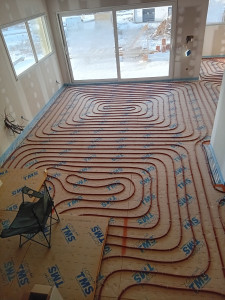 Photo de galerie - Installation d'un plancher chauffant 
