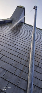 Photo de galerie - Traitement toiture anti mousse