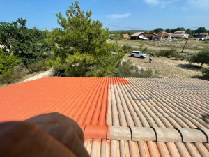 Photo de galerie - Peinture, résine, toiture, colorée, hydrofuge