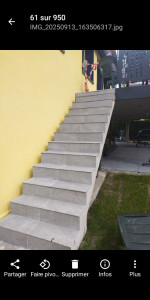 Photo de galerie - Habillage escalier extérieur 

