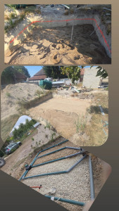 Photo de galerie - Terrassement et pose d'une fosse septique avec épandage. validé par le Service adéquate