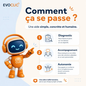 Photo de galerie - Comment ça se passe ? Diagnostic, accompagnement et autonomie : une aide simple, concrète et humaine pour avancer à votre rythme.