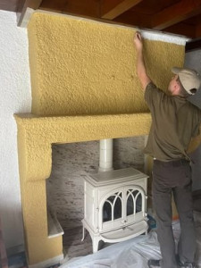 Photo de galerie - Rénovation peinture d'une cheminée 