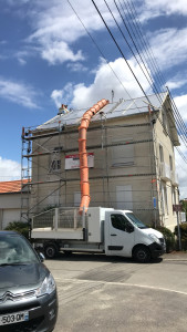 Photo de galerie - Remplacement d’une toiture en ardoise réalisé sur la commune de Reze 