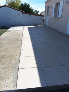 Photo de galerie - Pose 30 mètres carrés carrelage 60 par 60