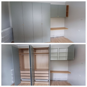 Photo de galerie - Ensemble dressing Pax avec bureau