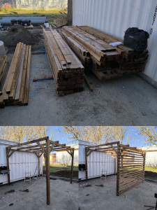 Photo de galerie - Montage de Pergolas en Bois 