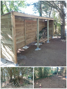 Photo de galerie - Réalisation d'un abris à bois. 