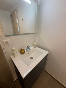 Photo de galerie - Nettoyage d’un lavabo et miroir 
