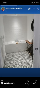 Photo de galerie - Réalisation d'une salle de bain sol et mur