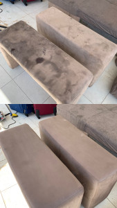 Photo de galerie - AVANT/APRÈS accoudoir de canapé