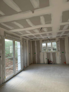 Photo de galerie - Isolation des mur plâtrerie enduit réaliser sur une maison complète de 97m2